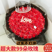99朵永生玫瑰花束情人节送女友，生日表白香肥皂，花束214送老婆礼物