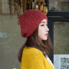 毛线帽子女冬天韩版贝雷帽针织帽子手工可爱优雅保暖编织帽