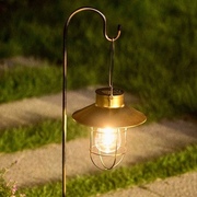 太阳能户外灯庭院灯花园装饰灯防水吊灯复古氛围，灯挂灯牧羊钩夜灯