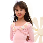 韩国进口儿童舞蹈服外衣女孩中大童芭蕾民族跳舞练功粉色长袖外套