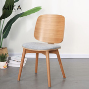 北欧风格设计师餐椅民宿，椅子艺术极简家用实木，现代简约舒适餐椅