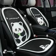 秋冬季汽车坐垫 卡通可爱熊猫舒适保暖车用坐垫 毛绒通用车载坐垫
