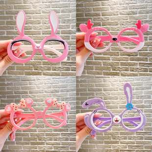儿童眼镜框无镜片墨镜硅胶，男女童卡通可爱宝宝，玩具软腿女孩眼镜架