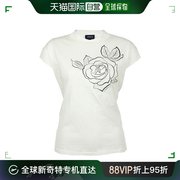 香港直邮ARMANI副线 女士白色印花T恤 6Y5T02-5J25Z-1148