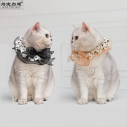 ins猫咪领结项圈猫公主，风蕾丝蝴蝶结，围脖宠物猫装饰品狗围兜配饰