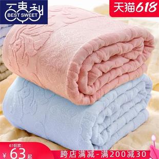 纯棉毛巾被老式怀旧毯子单人双人成人传统全棉毛毯夏季夏凉被儿童