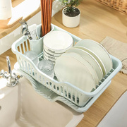 厨房台面碗碟沥水篮，水槽置物架塑料餐具家用放碗筷滤水收纳盒碗柜