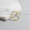 Ciel原创设计天然金发晶戒指2mm圆珠极细袖珍指环关节戒尾戒迷你