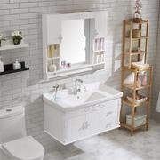 卫浴欧式pvc浴室柜，组合卫生间洗手盆洗脸池，洗漱台盆吊柜镜柜欧式
