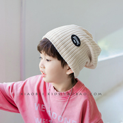 韩版儿童帽子堆堆帽冷帽春秋款宝宝套头帽男童女童包头帽小孩护耳