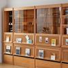 北欧实木书柜客厅整墙组合柜日式樱桃木落地书架书橱书架简约专用