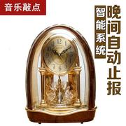 haizhixing 表欧式古典客厅时钟旋转复古拉扣装饰座钟创意台钟水