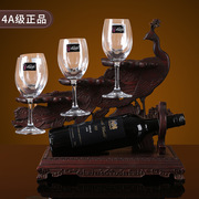 红木欧式富贵孔雀酒架红酒，实木创意酒架欧式葡萄酒，酒架木质红酒架