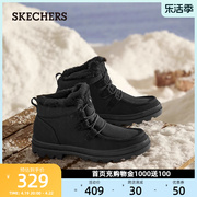 skechers斯凯奇女鞋轻质雪地靴中帮加绒保暖时尚百搭复古短靴秋冬