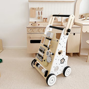 出口荷兰宝宝学步车婴儿手推车，防o型腿防侧翻助步多功能木制玩具1