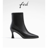 fed黑色短靴秋冬女靴真皮时装靴细高跟瘦瘦靴皮靴R0821-YA021
