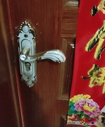 欧式房门锁把手实木锁具，三件套通用型执手锁，室内卧室家用机械门锁