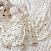 出口品质新生婴儿盖毯抱被空调毯纯棉包裹巾毯盖毯推车毯