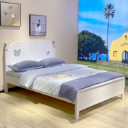 实木儿童床白色小熊床1.21.351.5米儿童实木床家具，包安装(包安装)男女宝