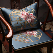 新中式高档红木椅子垫茶椅餐椅太师椅防滑椅垫客厅坐垫可拆洗定制