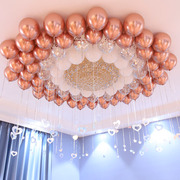 网红五角星吊坠金属玫瑰金气球(金气球)装饰布置气球，套装生日浪漫金属亮片