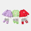 女童运动套装蝙蝠衫春秋婴幼儿，衣服中小童，春装洋气宝宝两件套