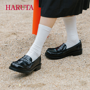 haruta4900日系厚底低跟百搭单鞋学院风小皮鞋，jk制服鞋乐福鞋女