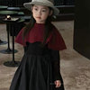 女童套装针织毛线背心，休闲长袖连衣裙，2024秋冬装儿童韩版洋气