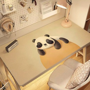 卡通熊猫书桌垫防水防笔墨学生写字台，保护垫免洗环保无味儿童桌布