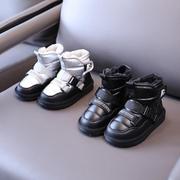 女童雪地靴2023冬季大棉加厚防水短靴儿童棉鞋，男童靴子宝宝.