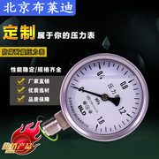 北京布莱迪不锈钢耐震ythn100油压，液压真空防腐高精度压力表