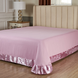 床单单件欧式贡缎提花圆角床单，加大单双人1.51.82.0m2.2米
