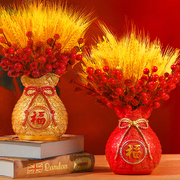天然黄金麦穗仿真花大麦摆件客厅干花花束插花瓶新年装饰礼物