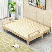 实木沙发床阳台床小户推拉1.5米多功能型双人可折叠网红床两用1.2