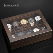 高档俪丽手表盒收纳盒，多只木质整理盒手串盒腕表，收纳手表箱表盒整