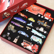 赛车总动员3闪电麦昆板牙儿童合金小汽车模型玩具车礼盒男孩礼物