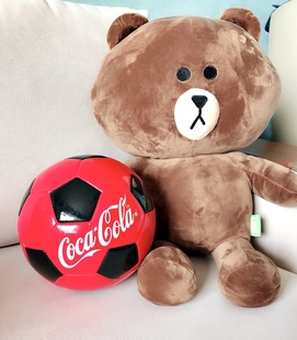 可口可乐纪念版足球5号球比赛标准足球大小，送球针和网兜