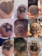 宝宝儿童理发造型神器模具小孩发型，雕刻图案自己剪剃头辅助模型贴
