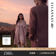 ELLASSAY歌力思秋季时尚几何蕾丝连衣裙女EWE333Y01300