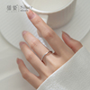 猫蛰s925纯银麻花食指开口戒指，女小众设计高级感时尚个性女士