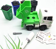 diy拼装工程车儿童拆装拧螺丝玩具益智垃圾分类 垃圾桶垃圾分类卡