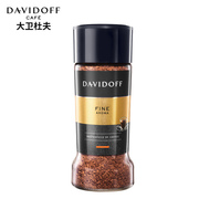 Davidoff coffee/大卫杜夫进口速溶咖啡粉柔和型黑咖啡100g瓶装