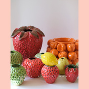 九月喜士多陶瓷花器草莓树莓水果出口欧洲大号桌面花瓶居家摆件