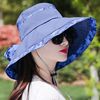 帽子女夏季防紫外线大檐遮阳帽可折叠户外渔夫帽女士防晒太阳帽