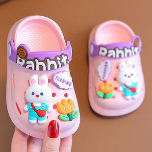 儿童凉拖鞋夏季女童兔子婴幼儿小孩宝宝包头洞洞鞋男凉鞋外穿鞋子