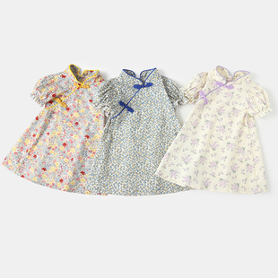 女童旗袍1-3岁女宝宝小裙子夏装衣服童装婴儿连衣裙儿童汉服夏季