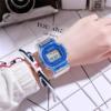 led夜光防水多功能电子表，透明小方块闹钟，运动女学生手表