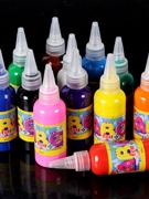儿童绘画颜料套装手指画颜料60ml水彩颜料可水洗12色手指画颜料