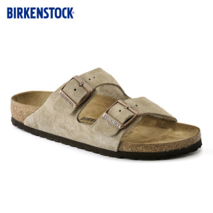 birkenstock软木拖鞋，男女同款进口双扣绒面拖鞋，防滑arizona系列