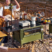 户外露营折叠桌箱桌子手提置物架烧烤收纳箱野餐移动厨箱子可携式